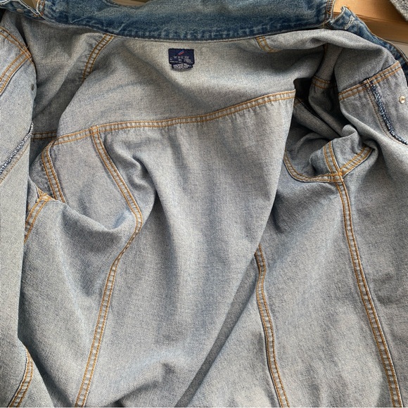 Vintage 90s Daniel Hechter Paris Oversized Denim Jacket Size L - Longline - Picture 8 of 16